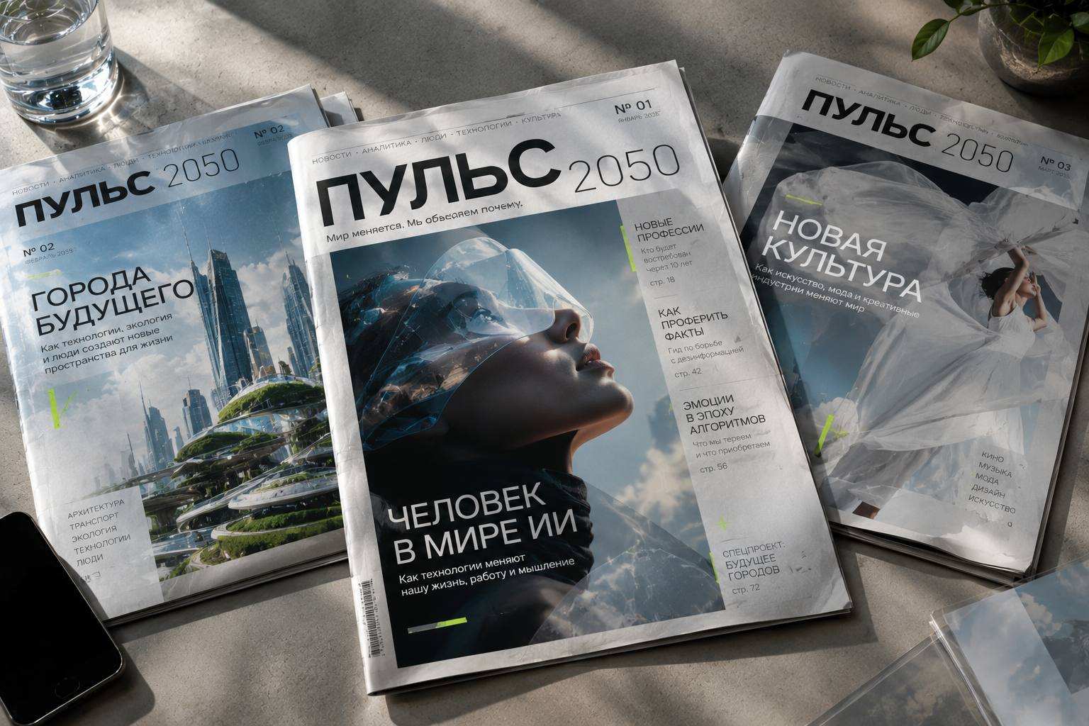 Обложки печатной коллекции Пульс 2050